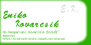 eniko kovarcsik business card